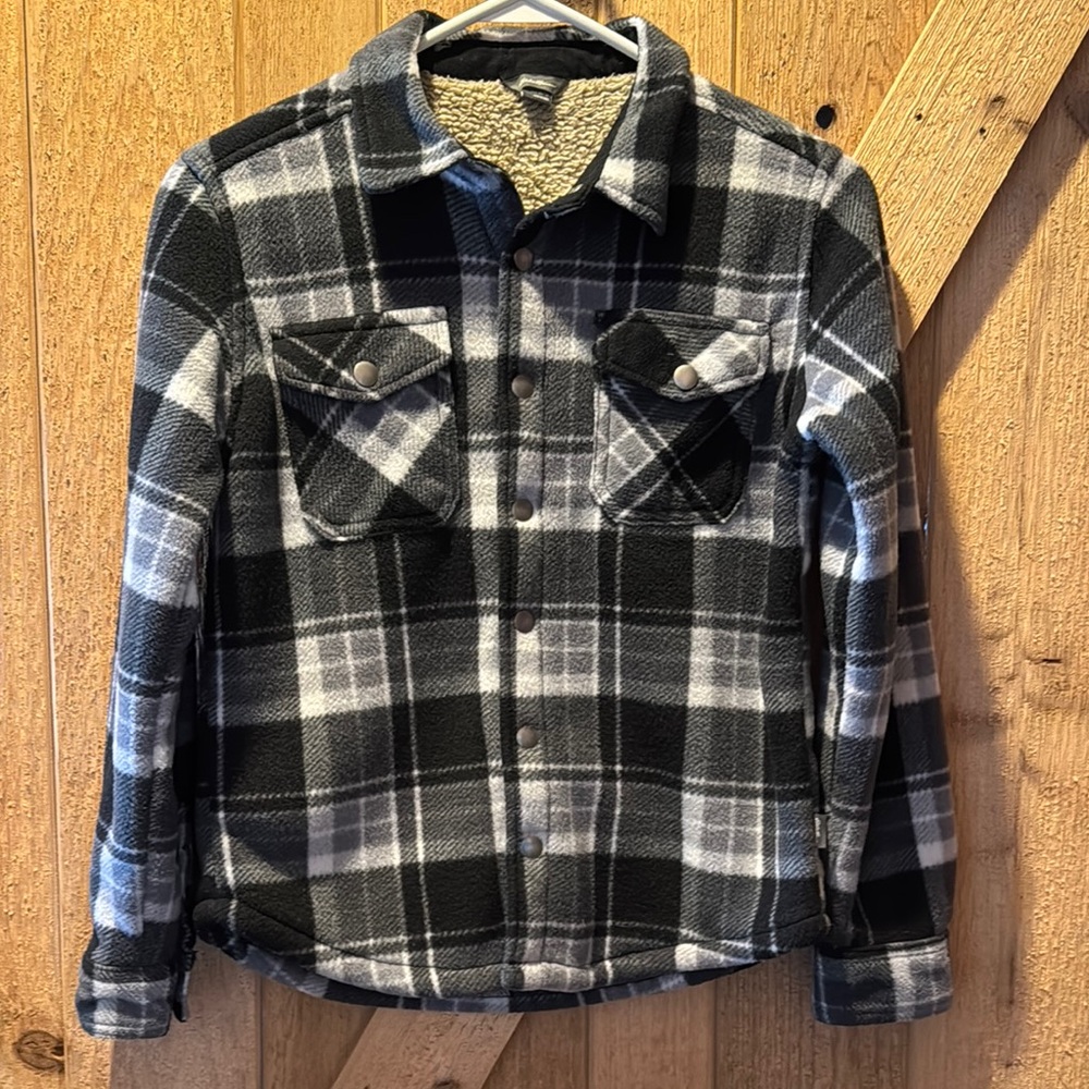 Plaid Button-Up Jacket